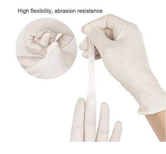 Latex Hand Gloves - Disposable , Large & Xl Sizes, White Color, Non-powdered, Ideal For Electrical And Chemical Industries