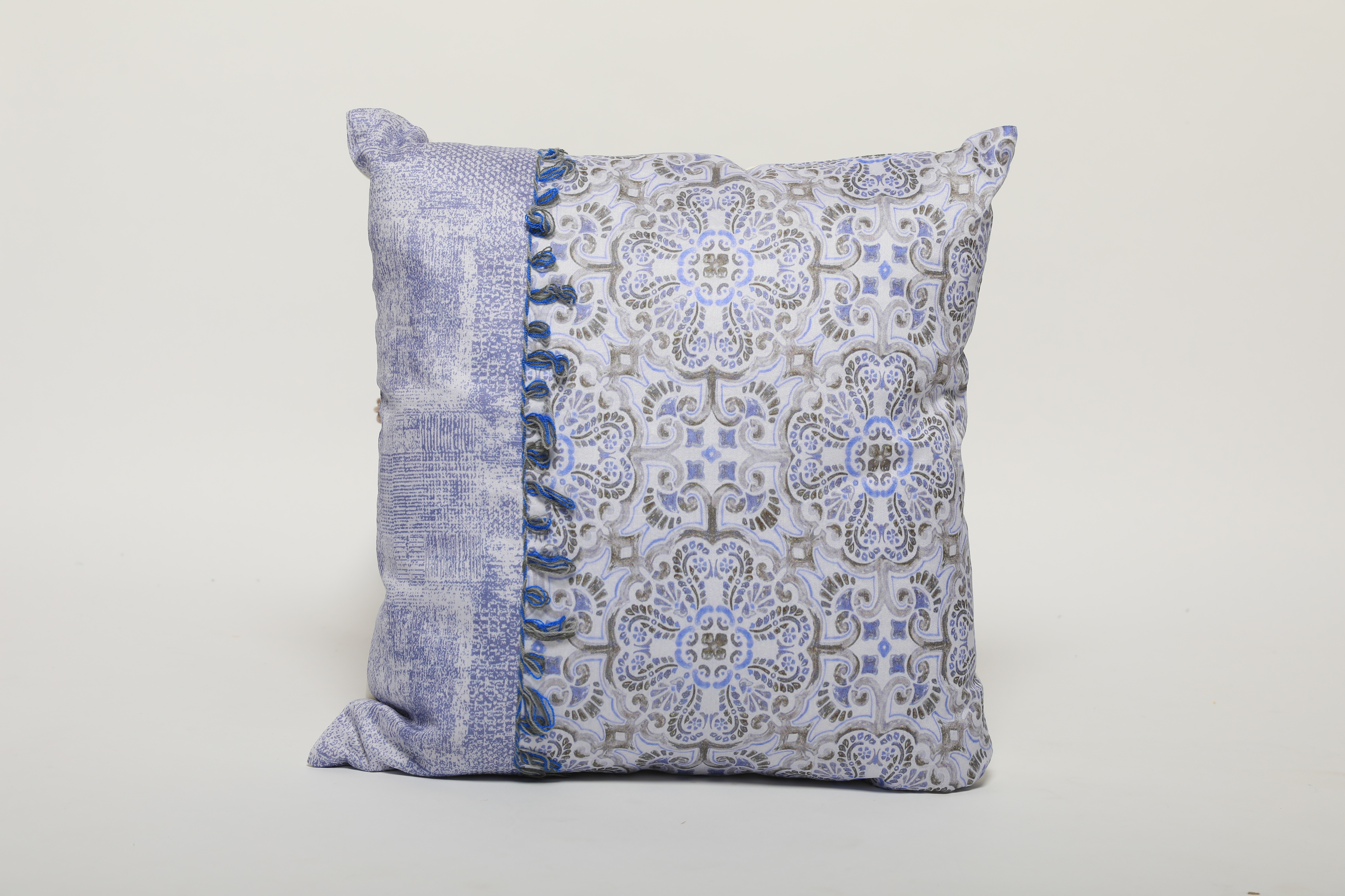 Decorative Pillow - Cotton Blend, 16x16 Inches, Beige | Elegant Design For Home Dã©cor, Provides Comfortable Back Support, Zipper Closure