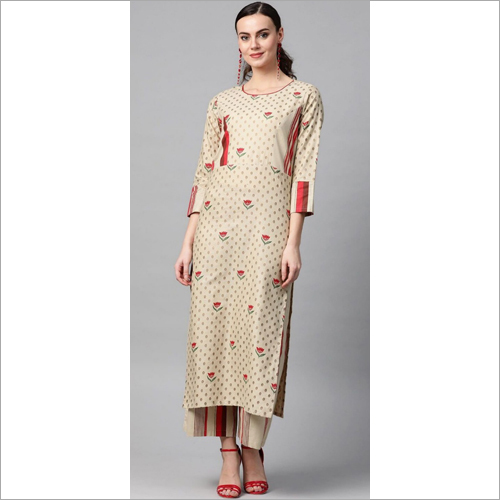 Washable Ladies Designer Kurtis With Palazzo