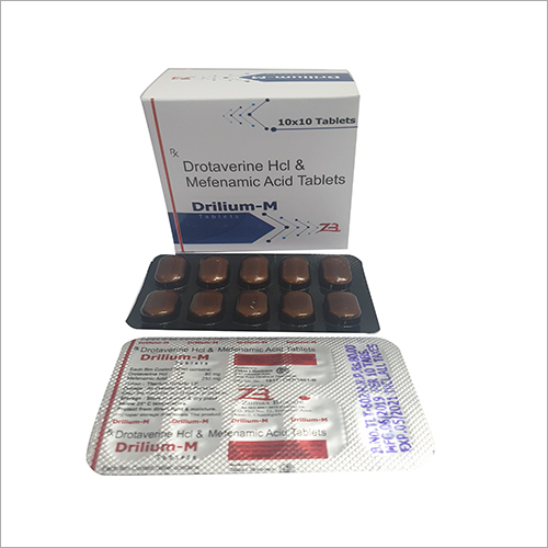 Drotaverine Hcl And Mefenamic Acid Tablets - 80mg/200mg Film-Coated | Blister Pack, Relieves Abdominal Pain and Cramps, Suitable for Spasmodic Dysmenorrhoea, Ureteric and Intestinal Colic