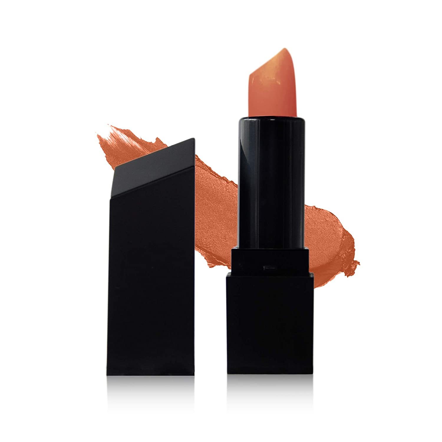 Creme Matte Lipstick - Lightweight Silky Texture Salmon Peach Color | 100% Safe Hydrating Ingredients Cruelty Free Paraben Free Easy Application