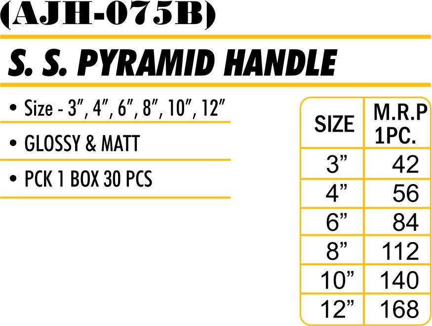 Stainless Steel S.s. Pyramid Handle