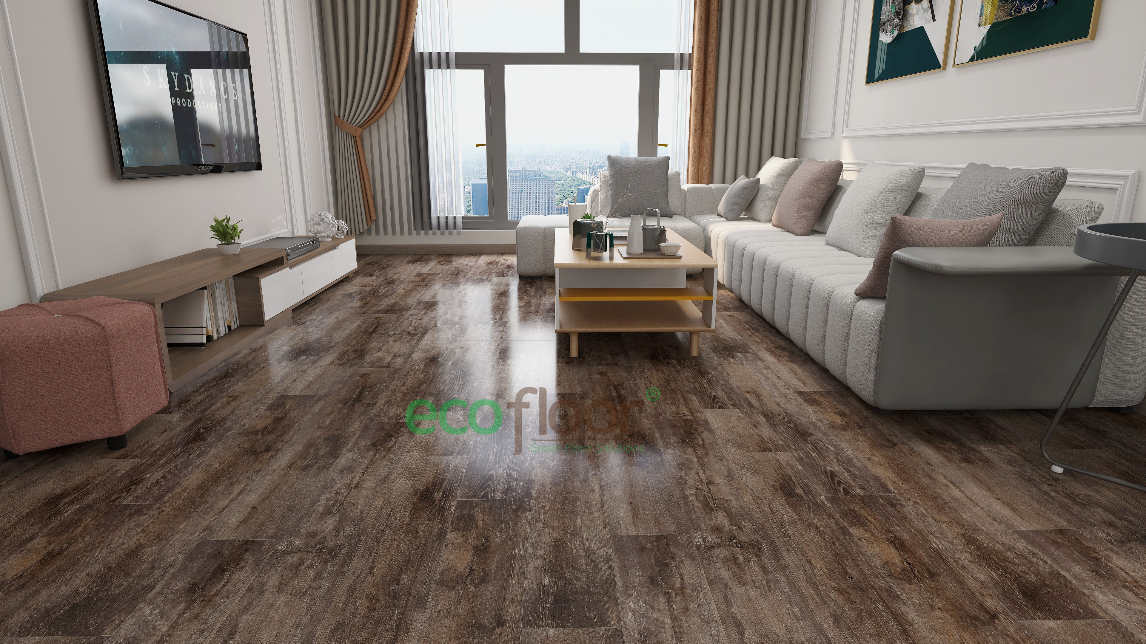 Luxury Spc Click Flooring - 3-5.5mm Thickness | Wood Pattern, Waterproof, Anti-slip, Antibacterial, Environmentally-friendly, Fireproof, Heat Insulation, Low Noise Emission, Non-toxic
