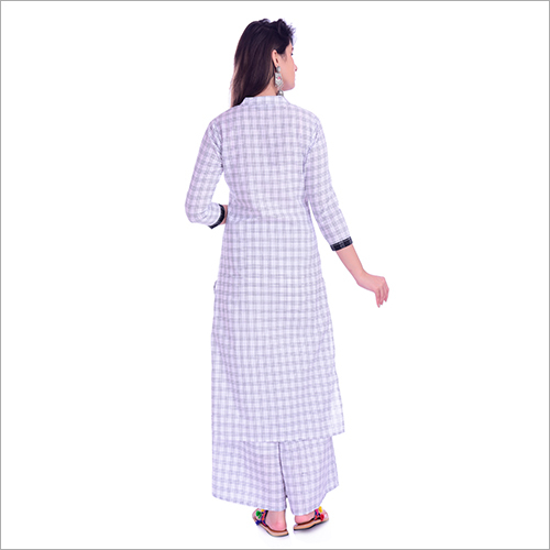 Fancy White Kurti With Palazzo