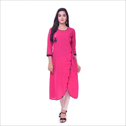 Ladies Plain Kurti - Lightweight Cotton, Comfortable Fit | Ideal For Summer Wear, Versatile Style, Easy Care, Breathable Fabric