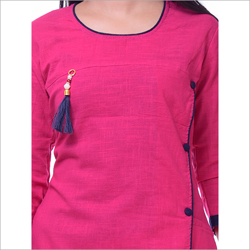 Ladies Plain Kurti - Lightweight Cotton, Comfortable Fit | Ideal For Summer Wear, Versatile Style, Easy Care, Breathable Fabric