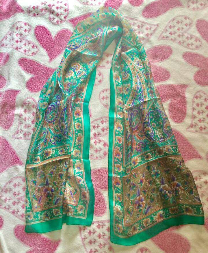 Assorted Printed Square Silk Scarves