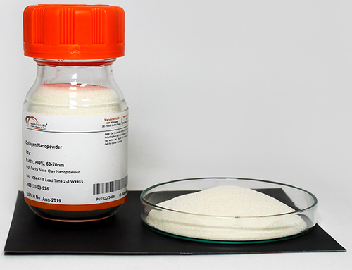 ऑफ व्हाइट टैन कोलेजन नैनोपार्टिकल्स