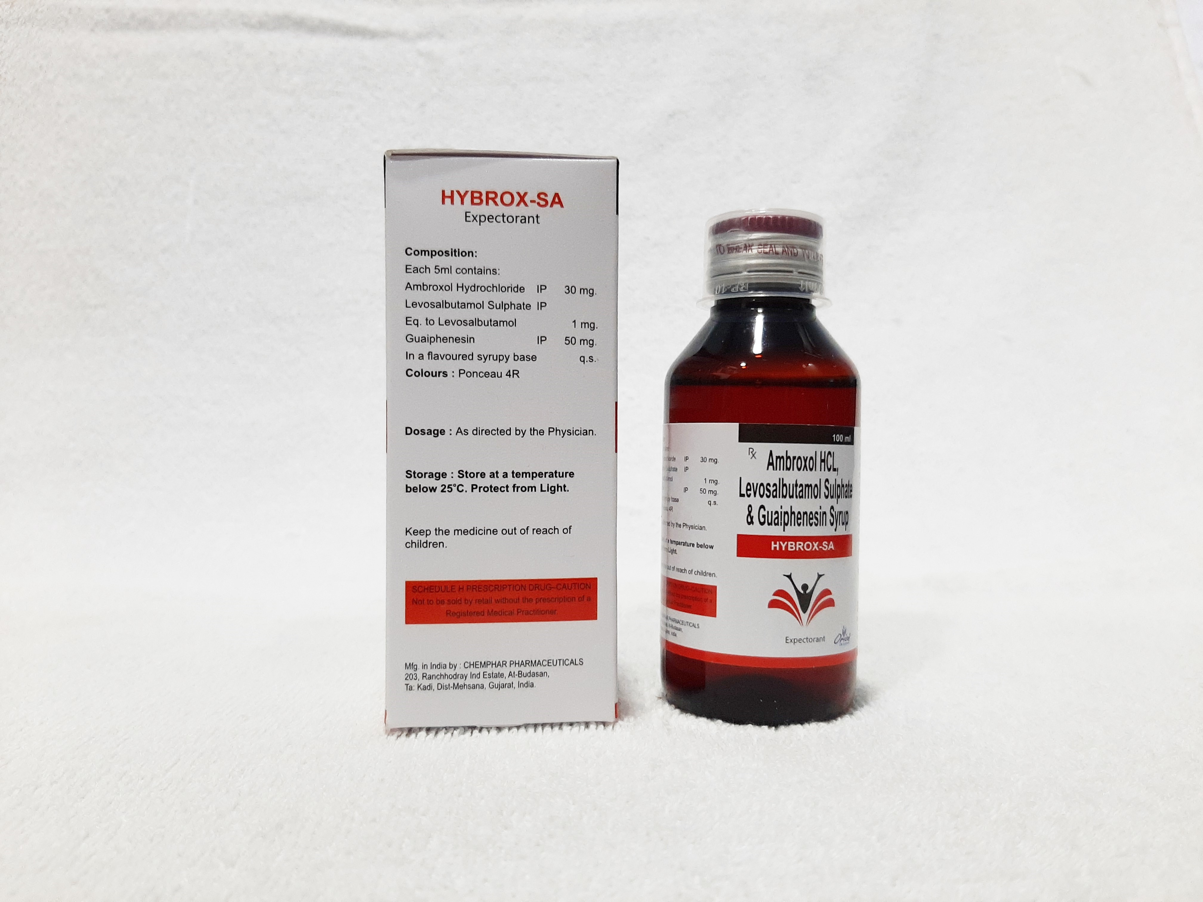 Ambroxol Hcl, Levosalbutamol & Guaiphenesin Syrup Cas No: Ks18-743