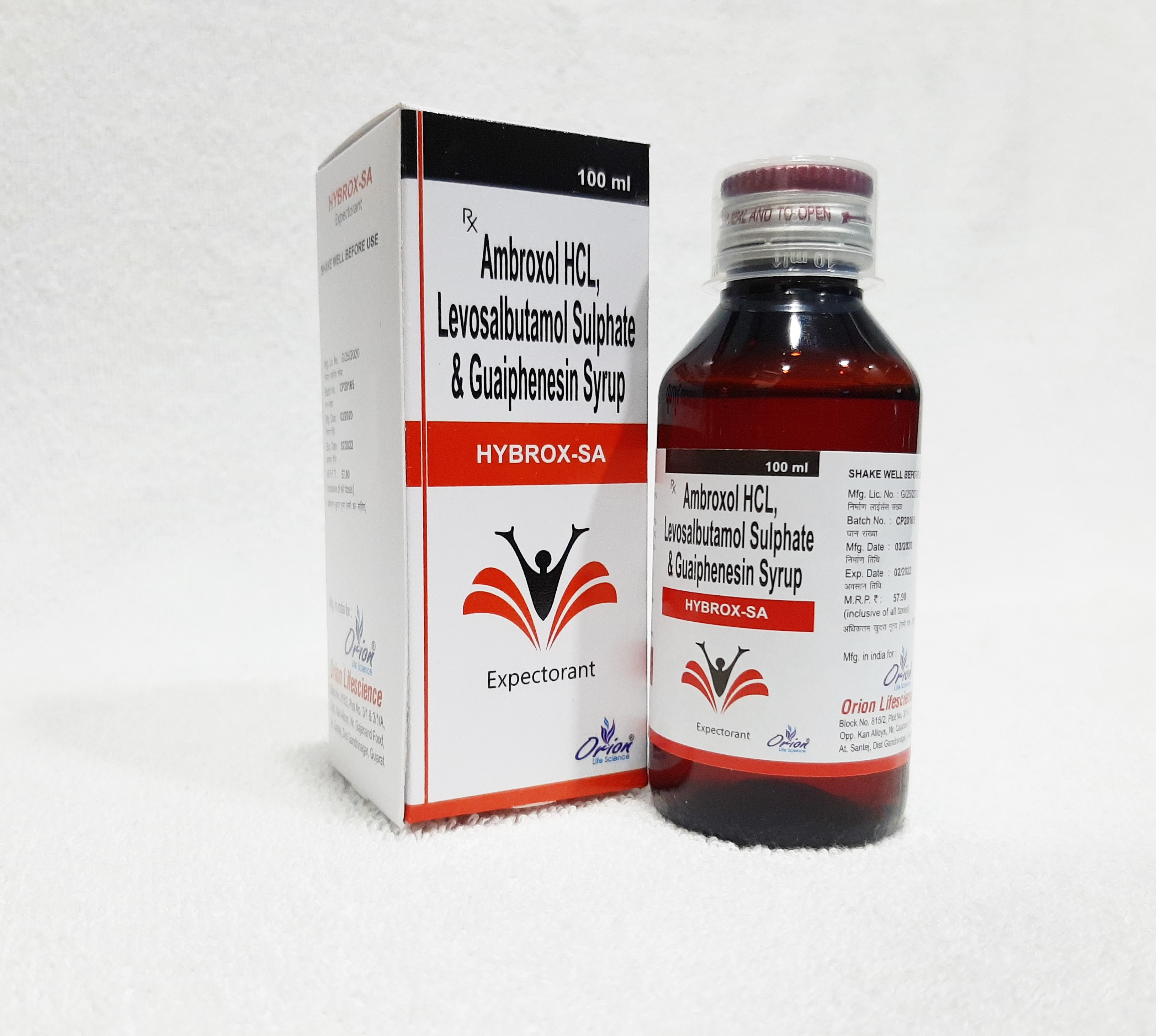 Ambroxol Hcl, Levosalbutamol & Guaiphenesin Syrup Cas No: Ks18-743