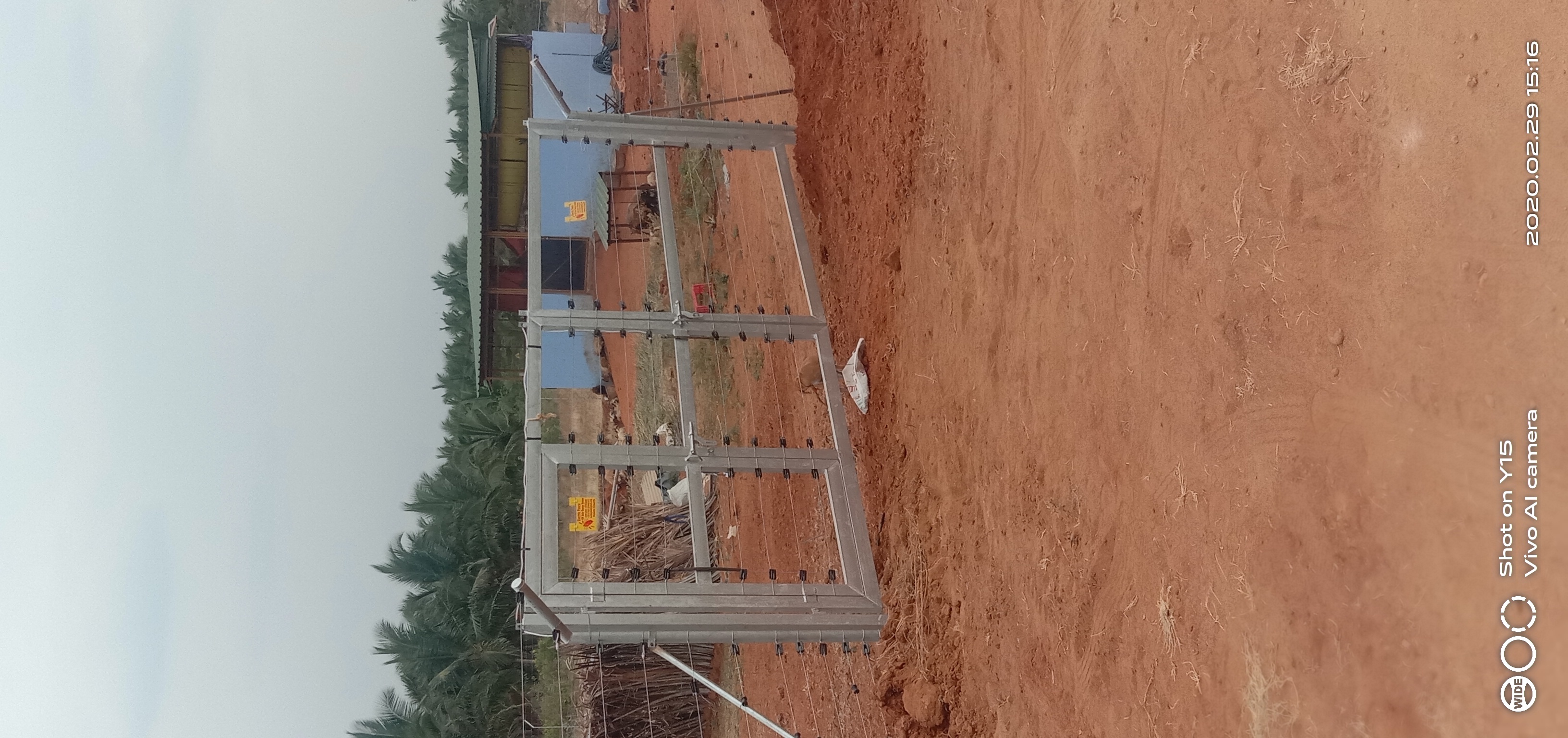 Solar Electric Fencing Main Gate - Iron Build, 16 Feet Length X 6 Feet Height | Eco-friendly Renewable Energy Source