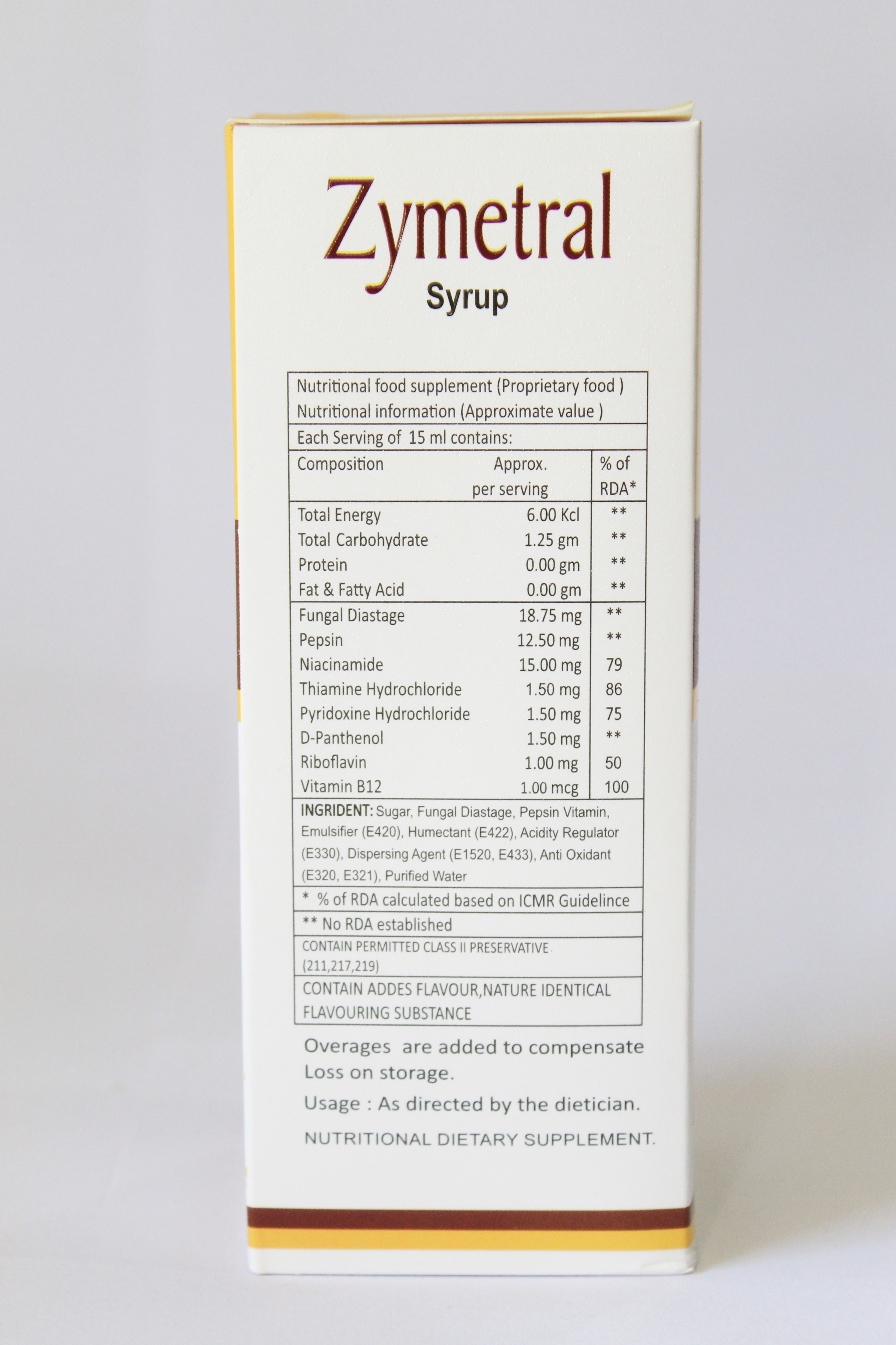 Enzyme With Vitamine B-complex Syrup Cas No: Sp2357