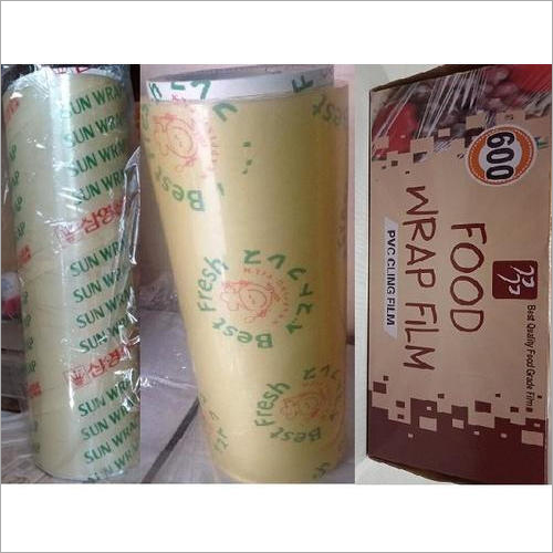 Cling Wrap Film - PVC, 300-450 mm Width, Transparent Color, 600 m Length Per Roll, 11 Mic Thickness | Soft Hardness, Customized Sizes