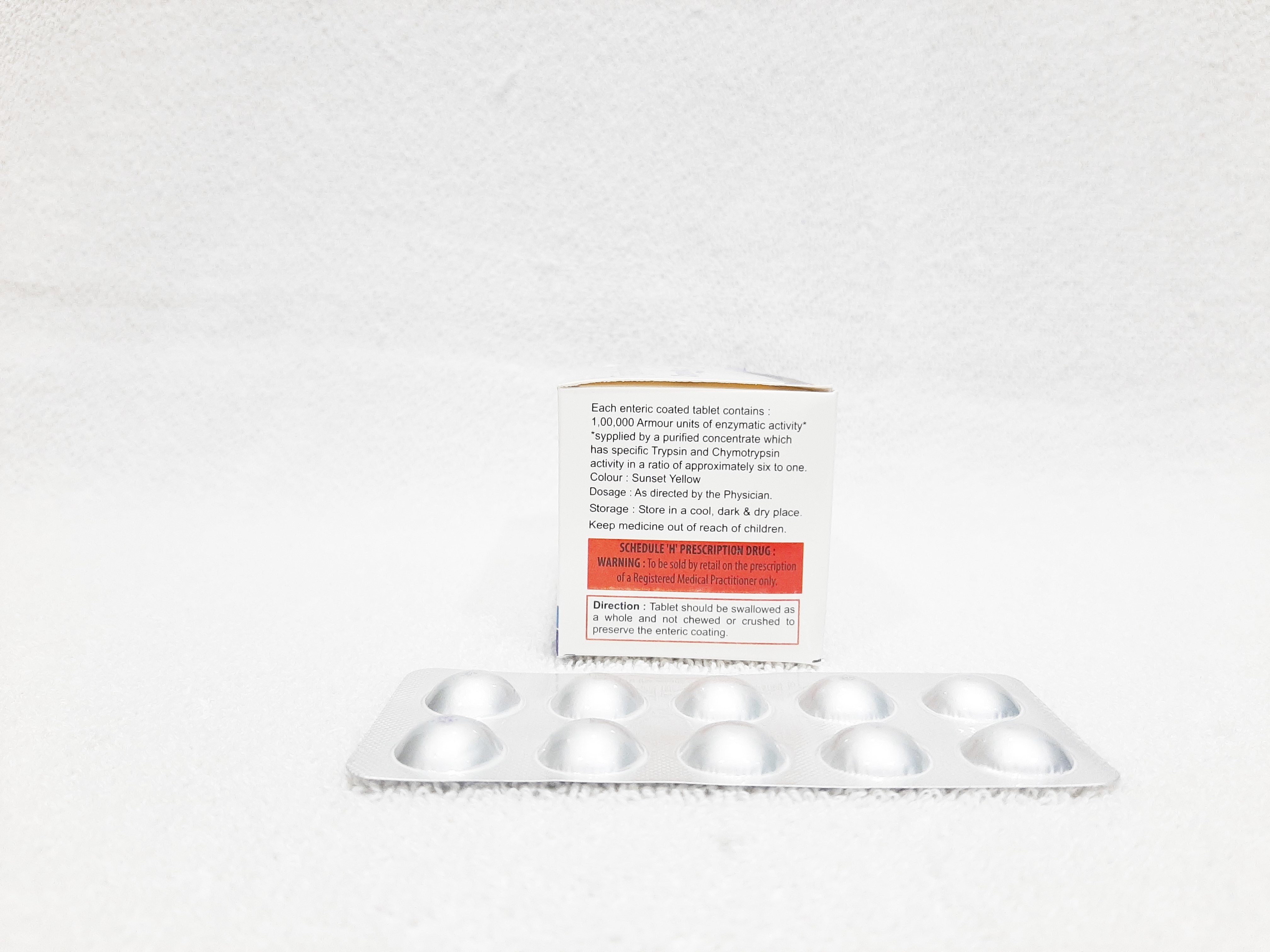 Trypsin- Chymotrypsin Tablet Application: As Directed By Physician