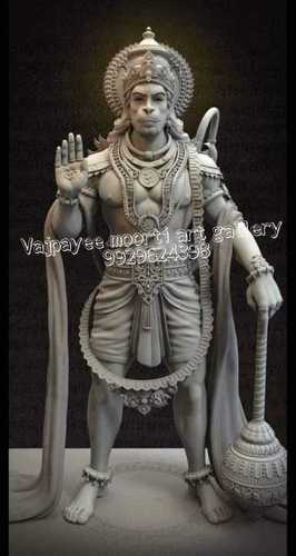 Lord Hanuman Marble Statue - Color: White