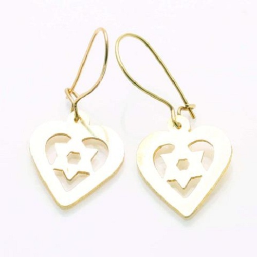 Party Sterling Silver Earrings Star Of David Shape