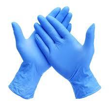 White/Blue The Safety Zone Powder-Free Nitrile Examination Gloves