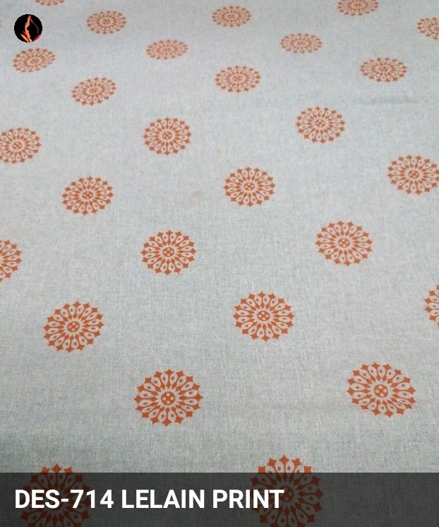 Printed Linen Fabric - 45 Inches Wide, Pink Print Design | Soft Touch, Lightweight Comfort, Ideal For Stylish Kurtis And Dresses