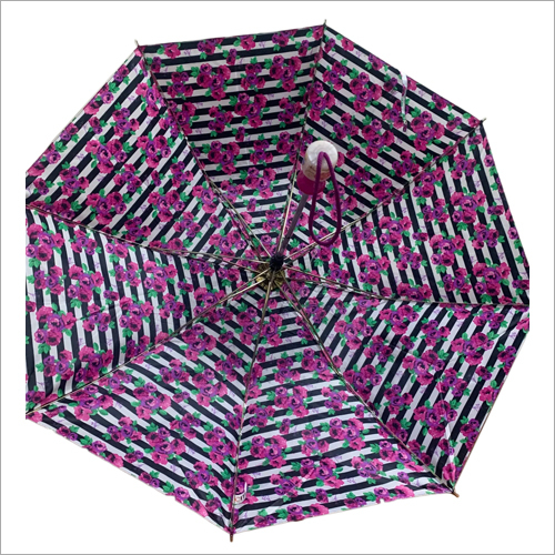 Available In Different Color Satin Printed Folding Jumbo Umbrella