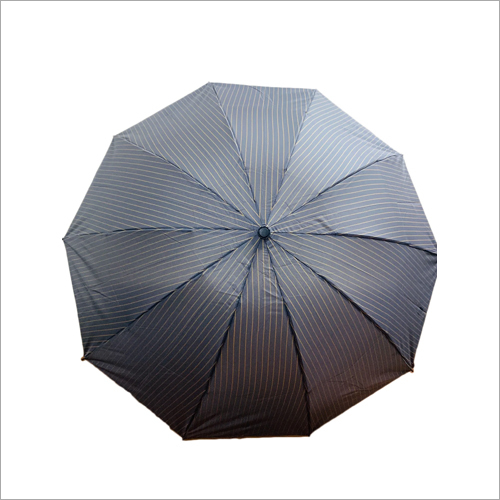 Fold Stripes Print Umbrella - Synthetic Fabric, Standard Size | Durable, Foldable, Versatile for Any Season