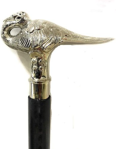 Walking Stick Sterling Silver Swan With Black Beech Wood Shaft | Agatha Christie'S Poirot Cane