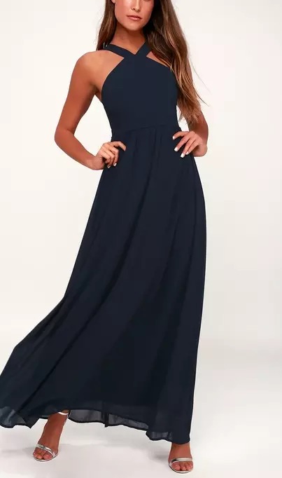 Blue A Line Womens Dresses