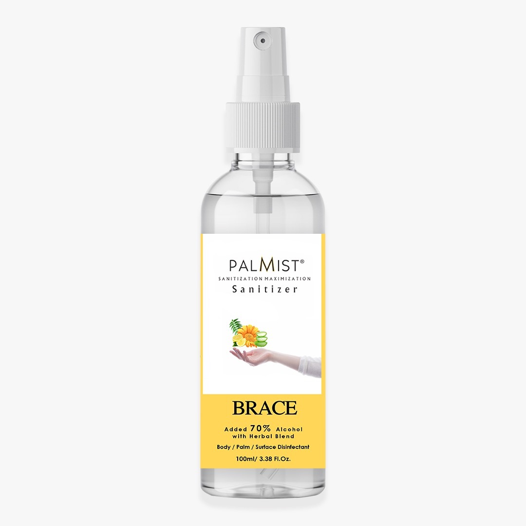 Palmist Multipurpose Sanitizer Spray 100ml - 100ml Transparent Spray | Shelf Life 36 Months, Suitable For All Ages, Multiple Uses, Kills Germs