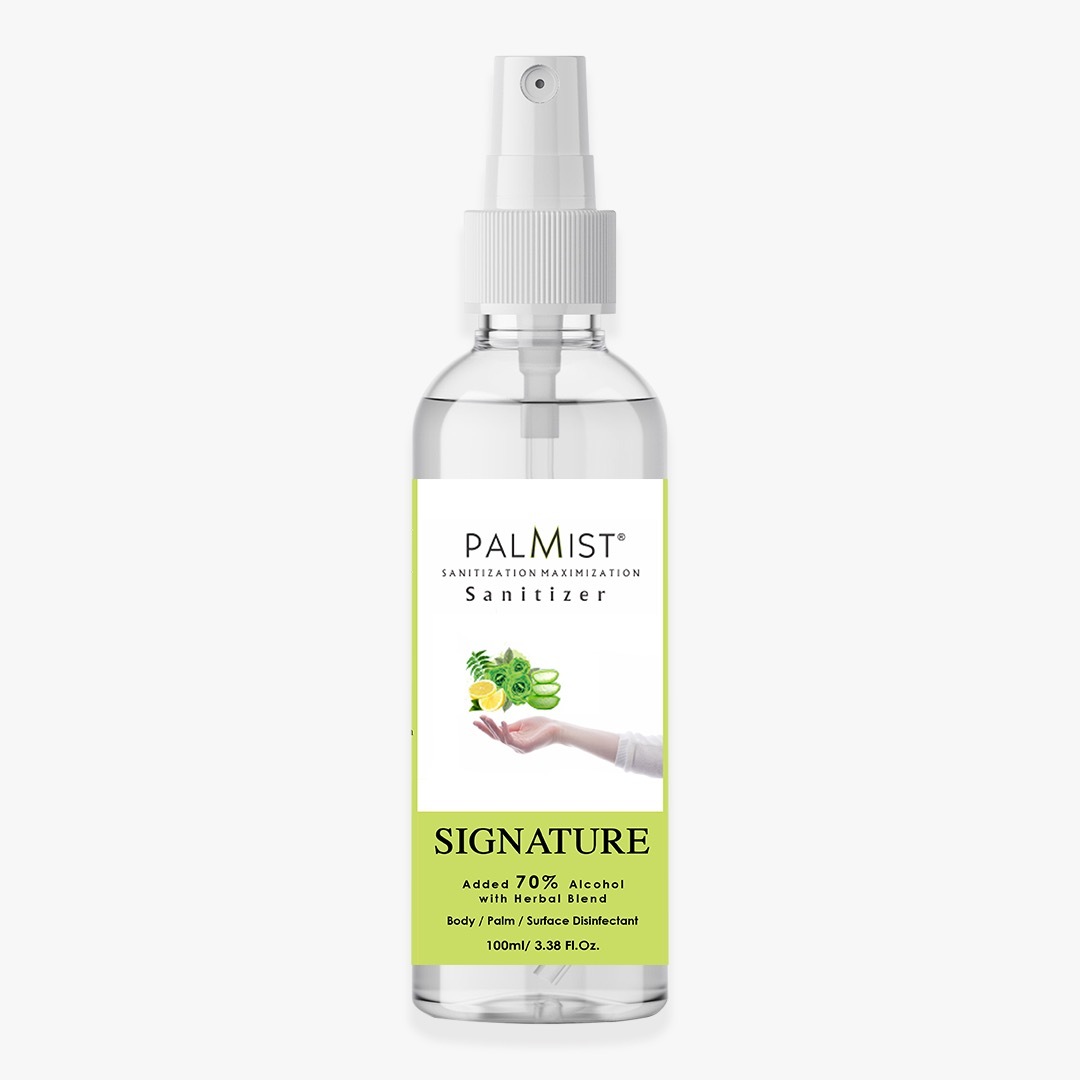Palmist Multipurpose Sanitizer Spray 100ml - 100ml Transparent Spray | Shelf Life 36 Months, Suitable For All Ages, Multiple Uses, Kills Germs