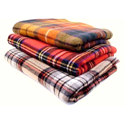 Woolen Blanket - Wool, Available in Various Colors, Printed Pattern | Ideal for Bedding, Home, Hotel, and Travel Use