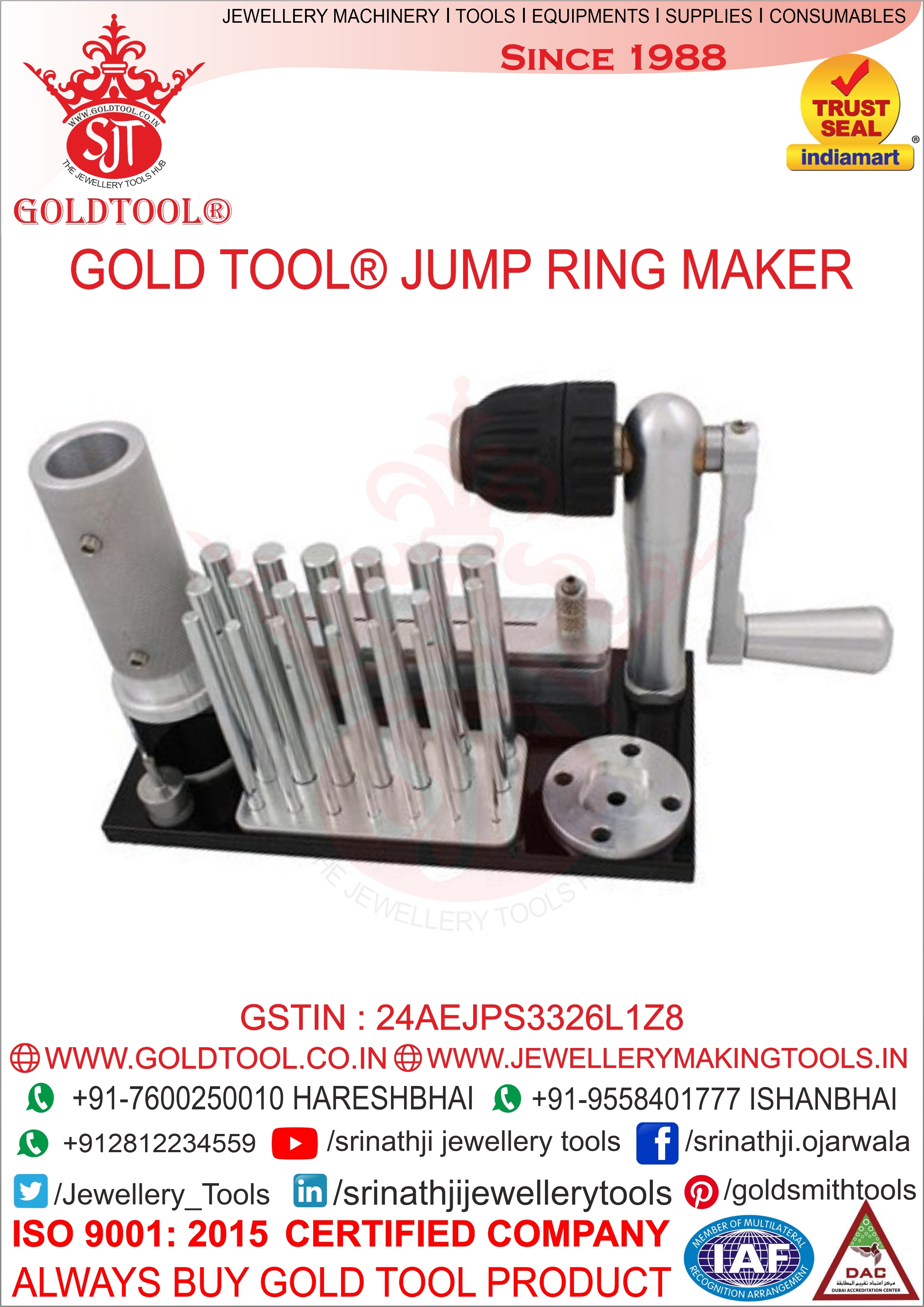 High Performance Gold Tool Jump Ring Maker