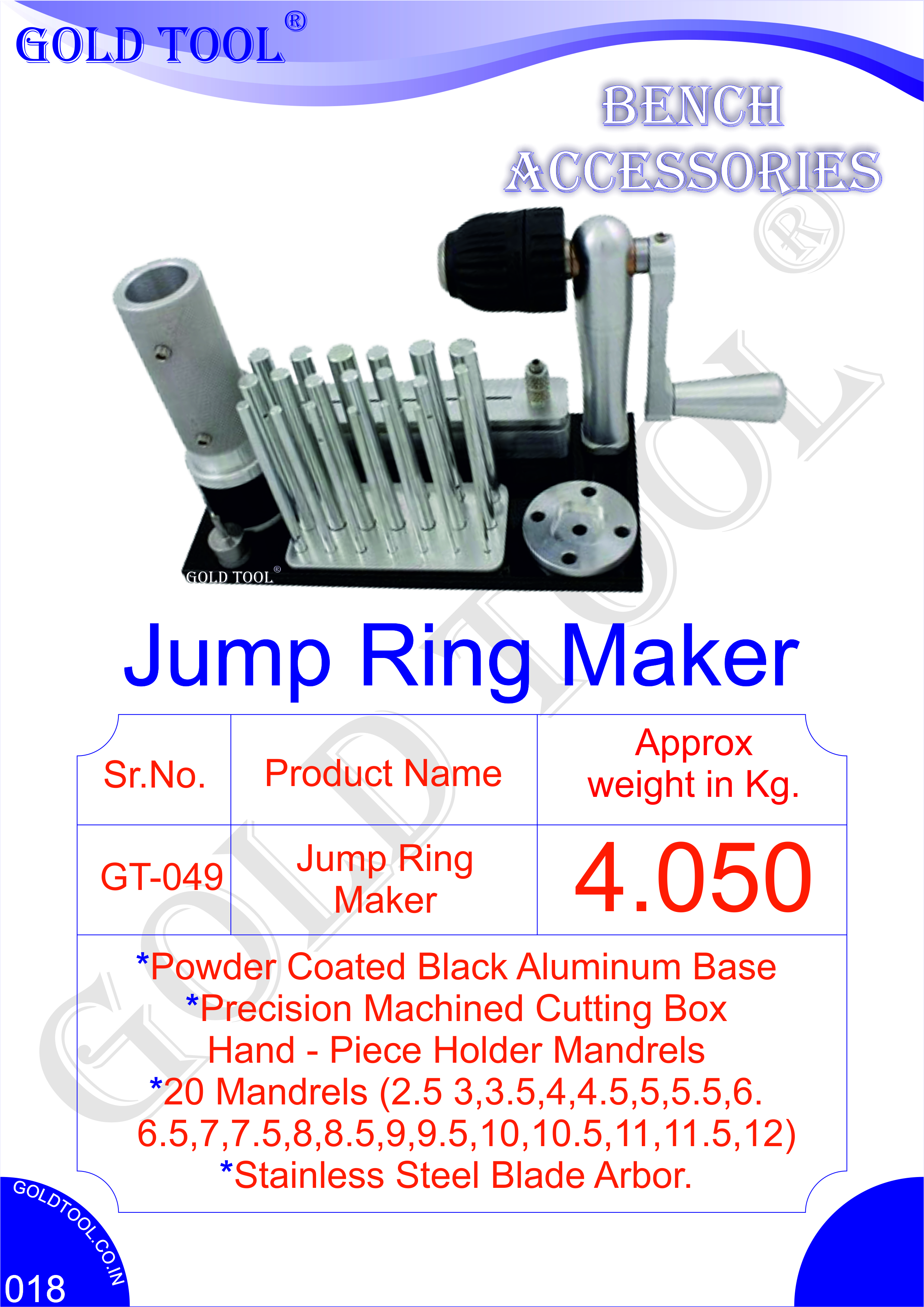 High Performance Gold Tool Jump Ring Maker