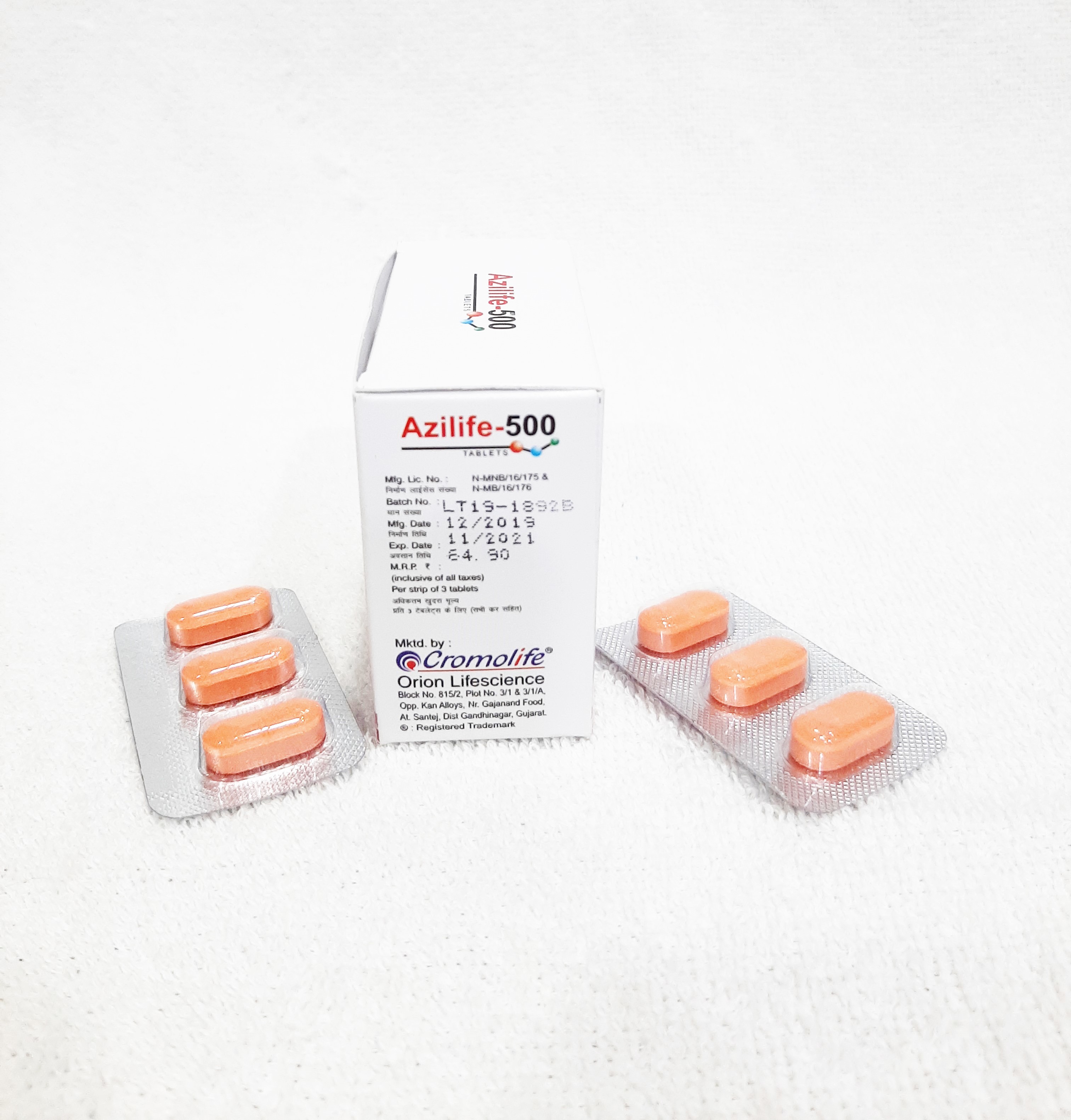 Azithromycin 500 Mg Tablets - Cas No: Vt18-6372