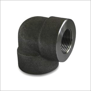 Forged Elbow - 1/2 Inch Forged Steel, Black Finish - 150 psi Pressure Rating, NPT Thread Type, 450°F Temperature Rating, Weighs 0.5 lbs