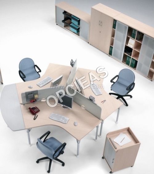Office Furniture - Wood/Metal, Variable Dimensions, Beige Color | Requires Assembly, 1 Year Warranty, Ideal for Collaborative Office Workspace
