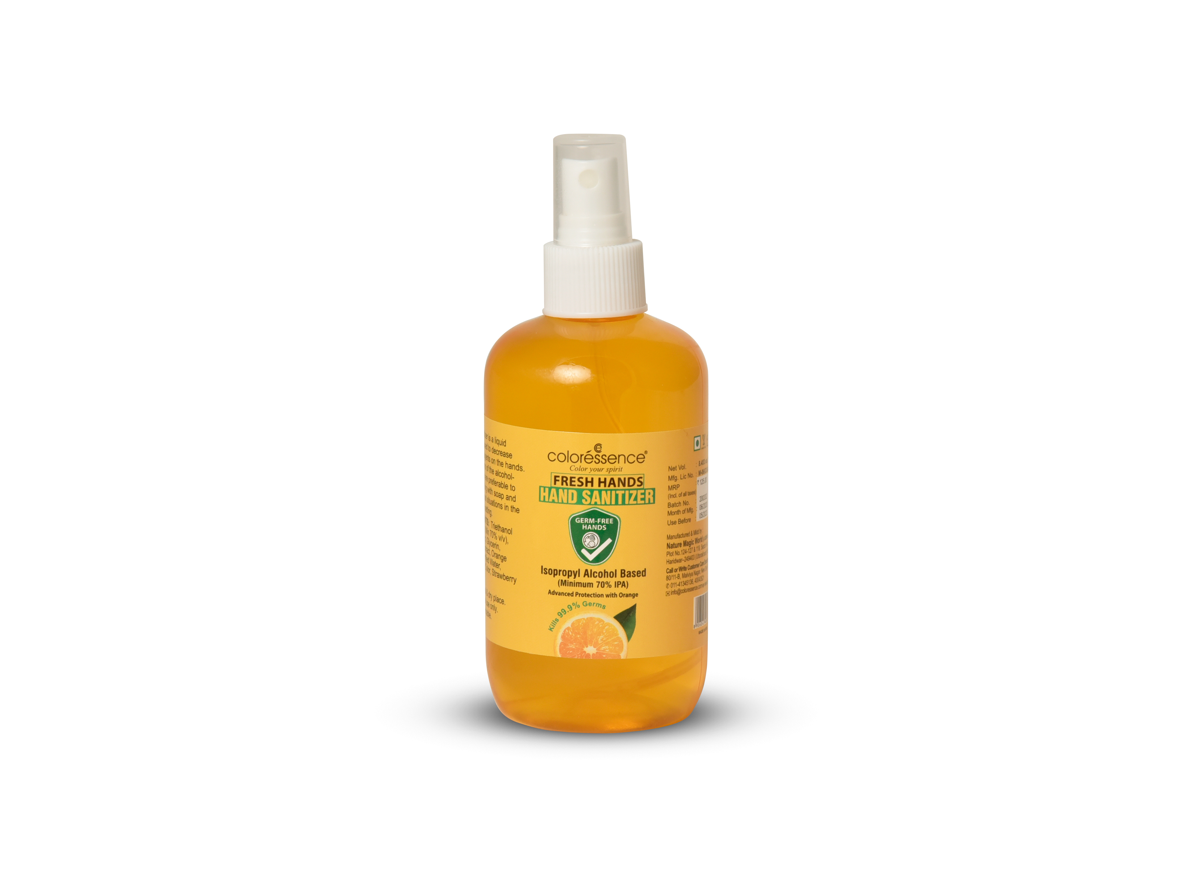 Orange Hand Sanitizer - Ipa Based Formula, Sizes 50ml To 5l | Kills 99.9% Germs, Softens Hands With Orange Extracts