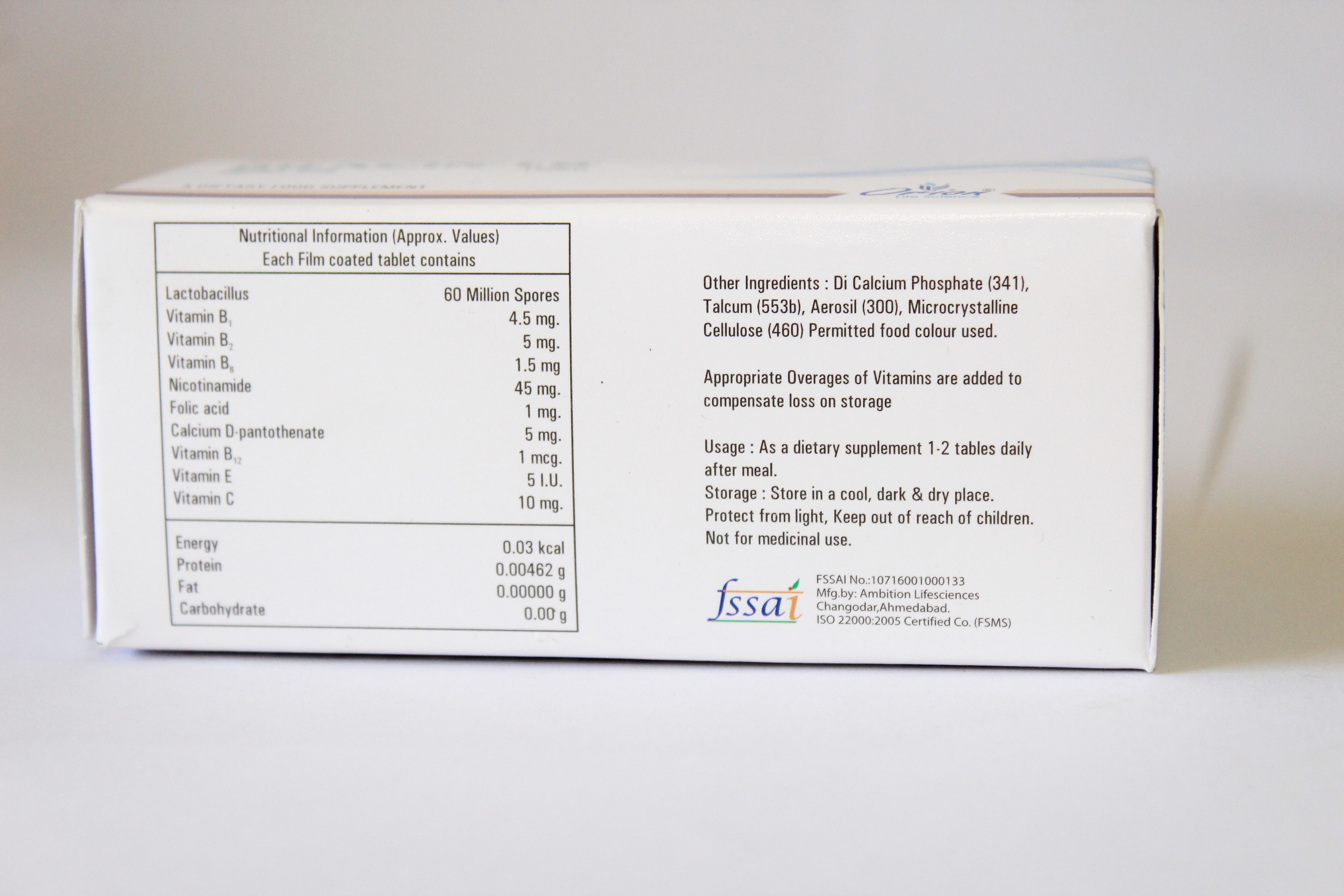 Bilacin-lb Tab Application: As Directed By Physician
