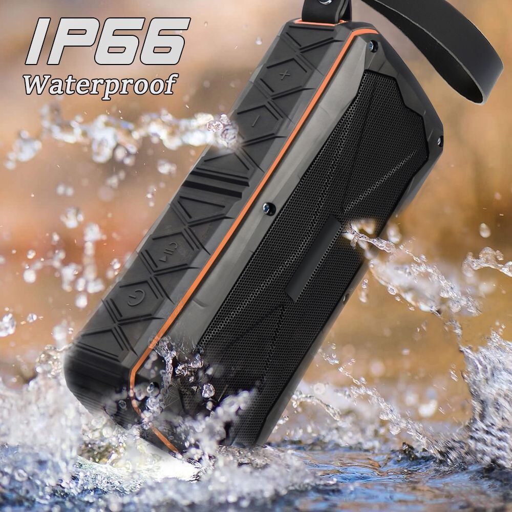 S610 Portable Waterproof Bluetooth Speaker - 190x54x68mm, Dual 10w Output, 4500mah Battery, Built-in Radio Antenna, Ip65 Rating, Hands-free Calling, Tf Card And Usb Support