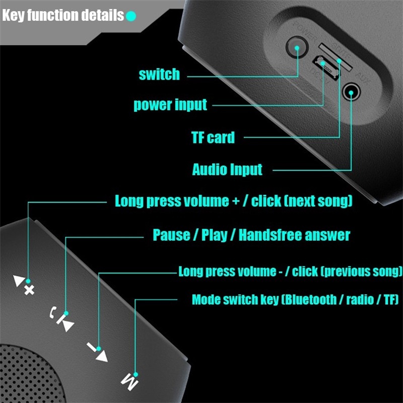 Dubai Sailing Hotel Touch Bass Sound Card Speaker Ns-bm2s Fm Radio Hands-free Mic Colorful Lighting Ring Boat Lamp Speaker.