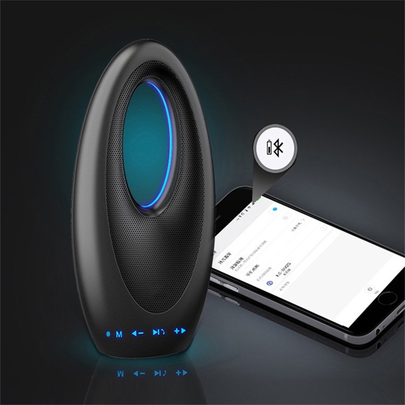 Dubai Sailing Hotel Touch Bass Sound Card Speaker Ns-bm2s Fm Radio Hands-free Mic Colorful Lighting Ring Boat Lamp Speaker.