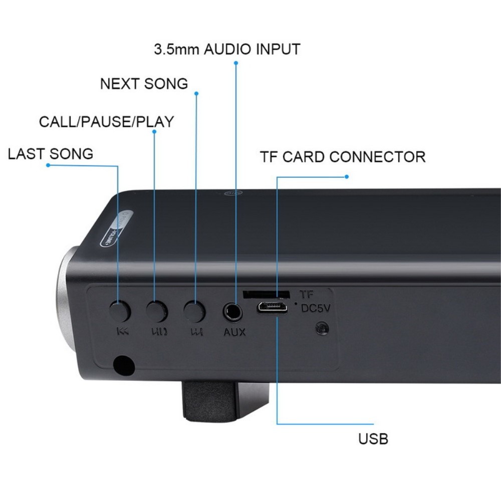 Lp08 Wireless Bluetooth Speaker Supported Hand Free 360a Elegant High-grade Soundbar Design Has The Premium Sound Quality