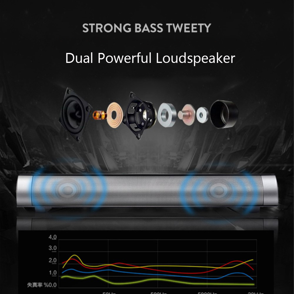 Lp08 Wireless Bluetooth Speaker Supported Hand Free 360a Elegant High-grade Soundbar Design Has The Premium Sound Quality