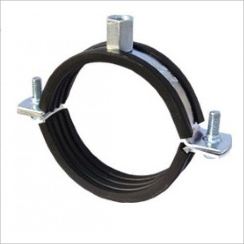 Pipe Support Clamp - Carbon Steel, 1/2 Inch, Silver | Heavy Duty Hanger for Vertical, Horizontal, and Roof Installations, Maximum Load 600 Kg