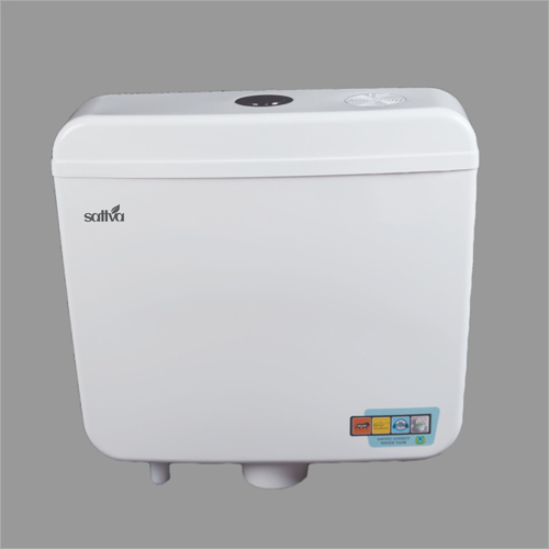 White Smart Center Push Cistern