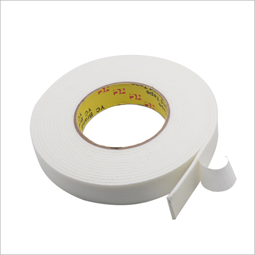 Double Sided Foam Tape - 65 Meter Length, White Color, Available Thickness Options | Ideal for Masking Use