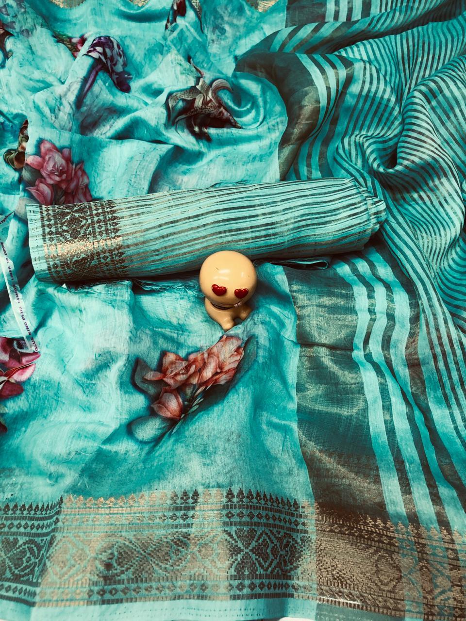 Cotton Linen Silk Sarees