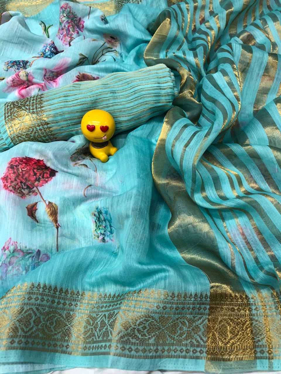 Cotton Linen Silk Sarees