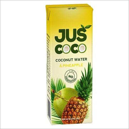 Pineapple Coconut Water - 92% Coconut Water, 8% Pineapple Juice | Reduces Weight, Tones Skin, Improves Metabolism, Tetra Packing