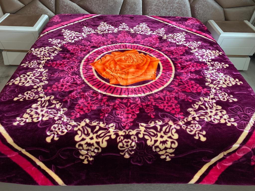 Faux Mink Blanket - 100% Polyester, King & Full Size, Brown - Ultra Soft, Customized Designs For Home, Hotel, And Travel