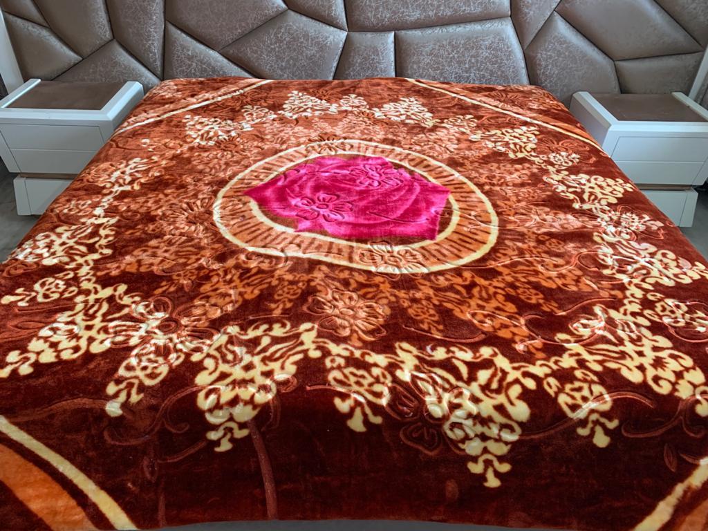 Faux Mink Blanket - 100% Polyester, King & Full Size, Brown - Ultra Soft, Customized Designs For Home, Hotel, And Travel