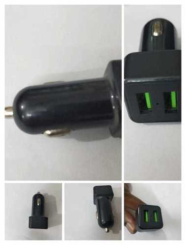 USB Mobile Charger for Car - Removable Design , Black & White Display